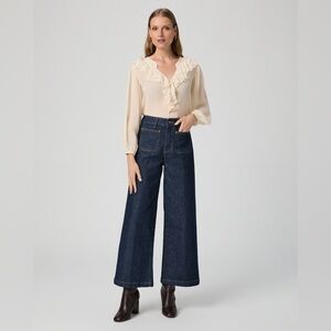 PAIGE Harper Ankle Wide Leg Jean Amora
